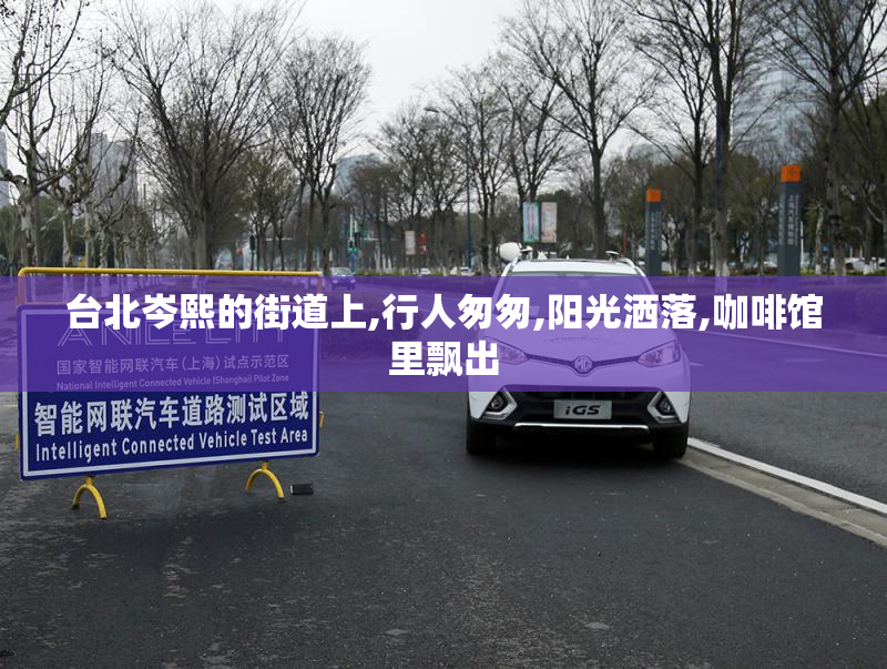 台北岑熙的街道上,行人匆匆,阳光洒落,咖啡馆里飘出