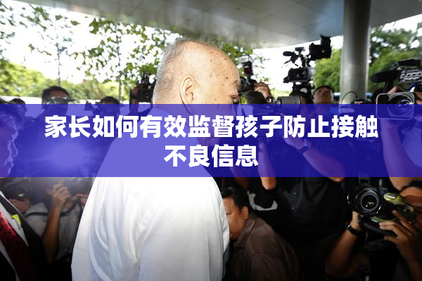 家长如何有效监督孩子防止接触不良信息