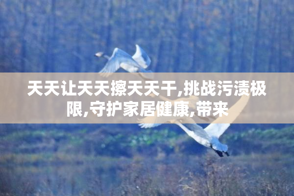 天天让天天擦天天干,挑战污渍极限,守护家居健康,带来