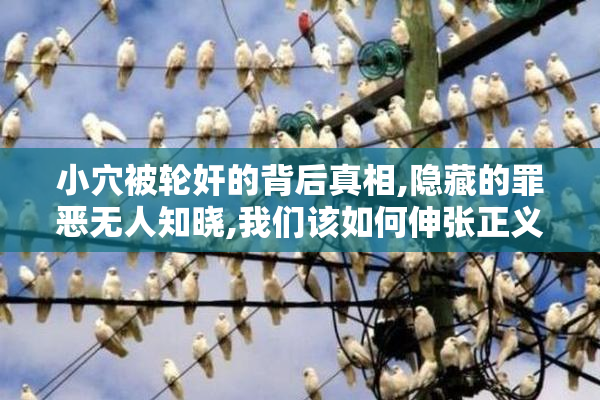 小穴被轮奸的背后真相,隐藏的罪恶无人知晓,我们该如何伸张正义