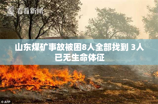 山东煤矿事故被困8人全部找到 3人已无生命体征