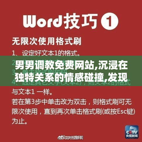 男男调教免费网站,沉浸在独特关系的情感碰撞,发现不一样的爱,品味