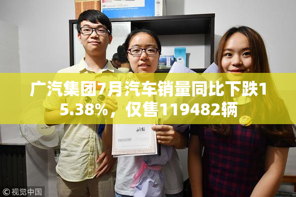 广汽集团7月汽车销量同比下跌15.38%，仅售119482辆