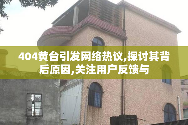 404黄台引发网络热议,探讨其背后原因,关注用户反馈与