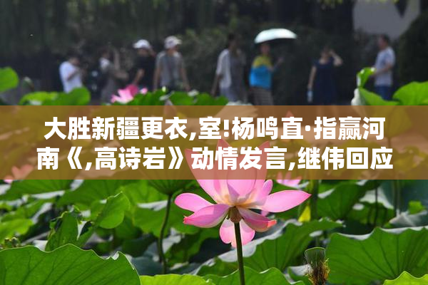 大胜新疆更衣,室!杨鸣直·指赢河南《,高诗岩》动情发言,继伟回应