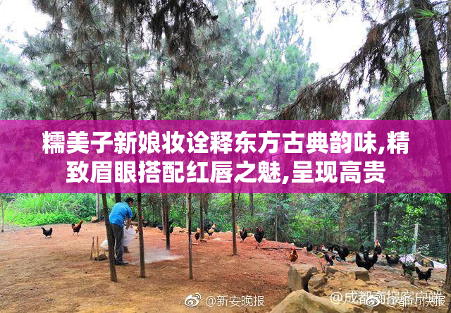 糯美子新娘妆诠释东方古典韵味,精致眉眼搭配红唇之魅,呈现高贵
