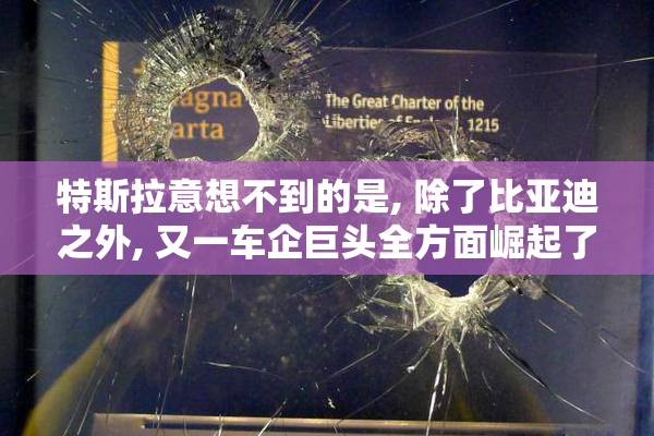 特斯拉意想不到的是, 除了比亚迪之外, 又一车企巨头全方面崛起了