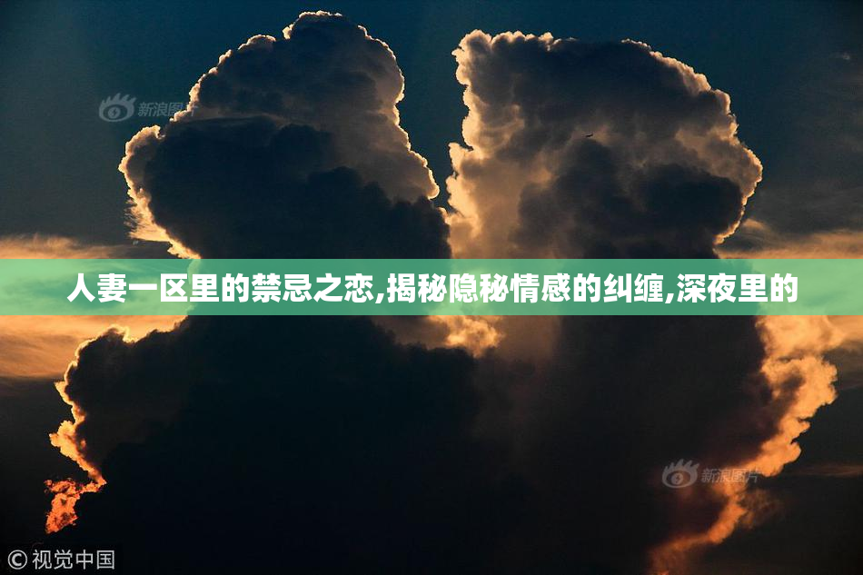 人妻一区里的禁忌之恋,揭秘隐秘情感的纠缠,深夜里的