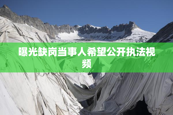曝光缺岗当事人希望公开执法视频