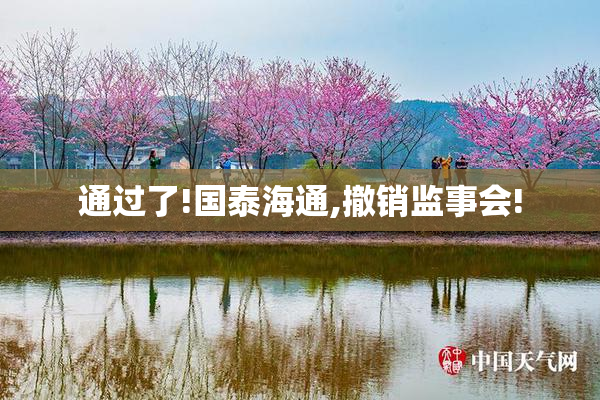 通过了!国泰海通,撤销监事会!