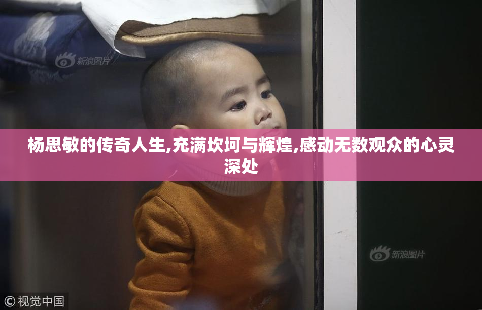 杨思敏的传奇人生,充满坎坷与辉煌,感动无数观众的心灵深处