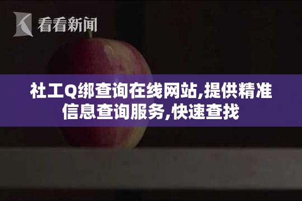 社工Q绑查询在线网站,提供精准信息查询服务,快速查找