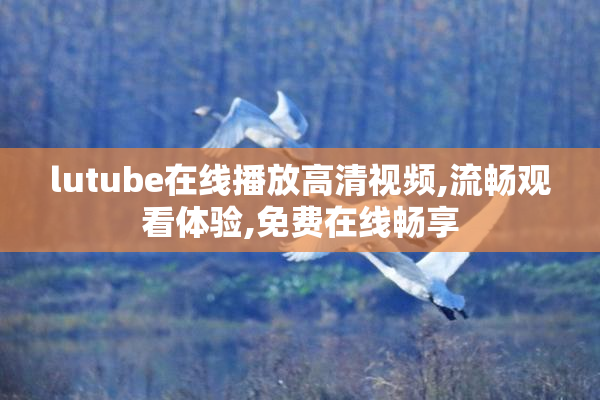 lutube在线播放高清视频,流畅观看体验,免费在线畅享