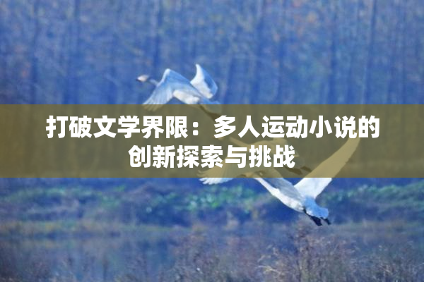打破文学界限：多人运动小说的创新探索与挑战