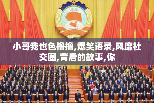 小哥我也色撸撸,爆笑语录,风靡社交圈,背后的故事,你
