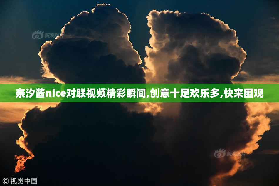 奈汐酱nice对联视频精彩瞬间,创意十足欢乐多,快来围观