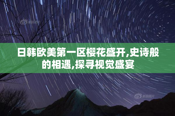 日韩欧美第一区樱花盛开,史诗般的相遇,探寻视觉盛宴