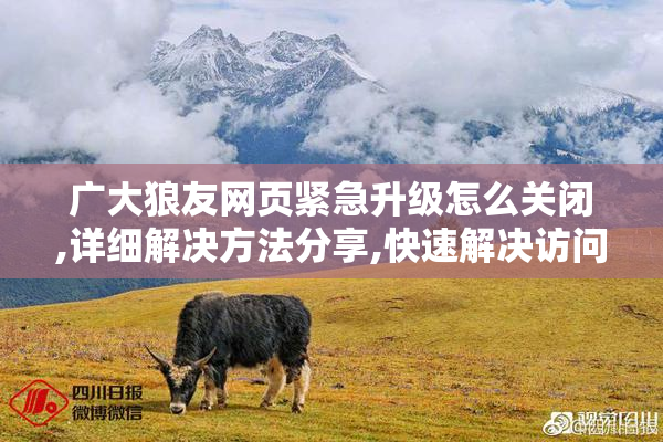 广大狼友网页紧急升级怎么关闭,详细解决方法分享,快速解决访问问题