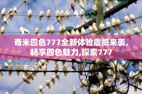奇米四色777全新体验震撼来袭,畅享四色魅力,探索777