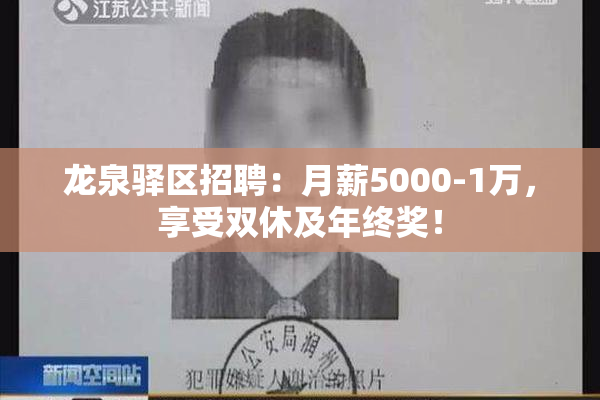 龙泉驿区招聘：月薪5000-1万，享受双休及年终奖！