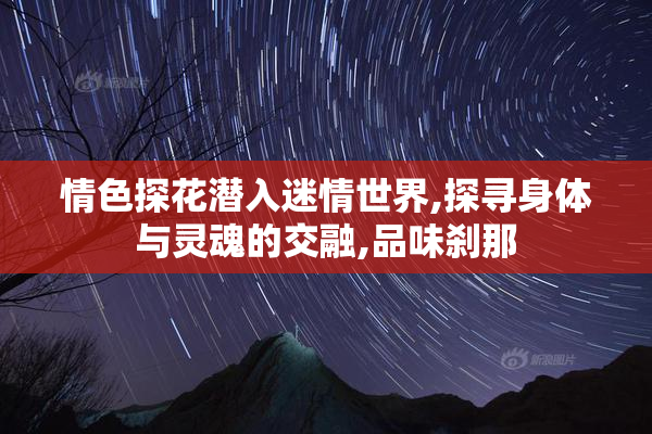 情色探花潜入迷情世界,探寻身体与灵魂的交融,品味刹那