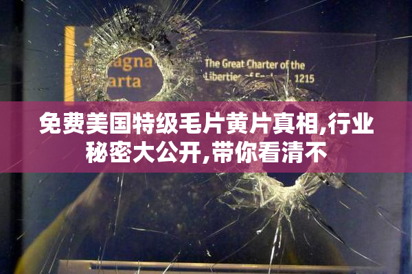 免费美国特级毛片黄片真相,行业秘密大公开,带你看清不