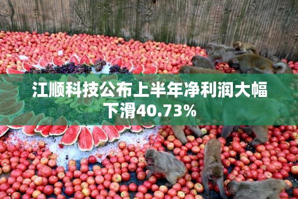 江顺科技公布上半年净利润大幅下滑40.73%
