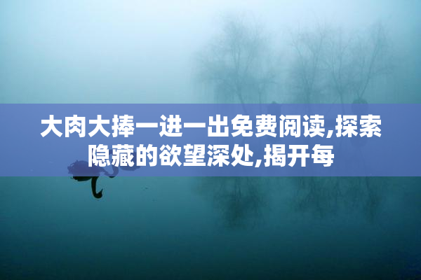 大肉大捧一进一出免费阅读,探索隐藏的欲望深处,揭开每