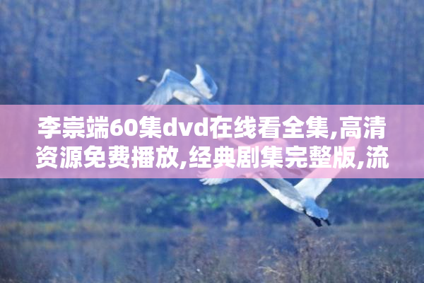 李崇端60集dvd在线看全集,高清资源免费播放,经典剧集完整版,流畅