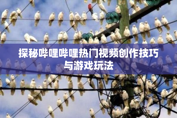 探秘哔哩哔哩热门视频创作技巧与游戏玩法