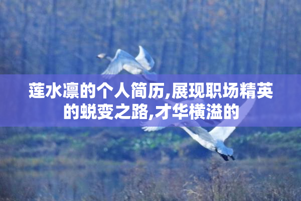 莲水凛的个人简历,展现职场精英的蜕变之路,才华横溢的