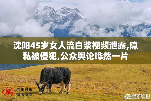 沈阳45岁女人流白浆视频泄露,隐私被侵犯,公众舆论哗然一片