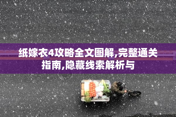 纸嫁衣4攻略全文图解,完整通关指南,隐藏线索解析与