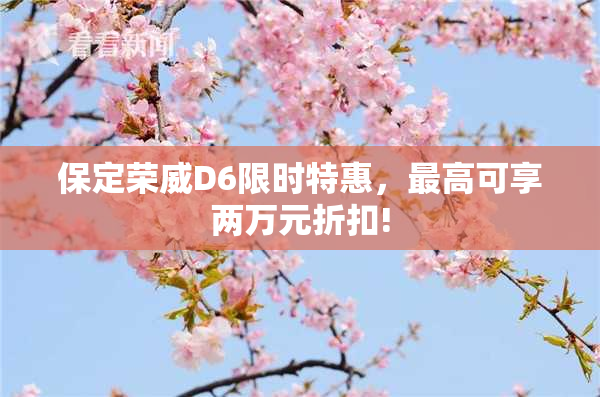 保定荣威D6限时特惠，最高可享两万元折扣!