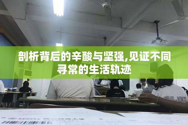 剖析背后的辛酸与坚强,见证不同寻常的生活轨迹