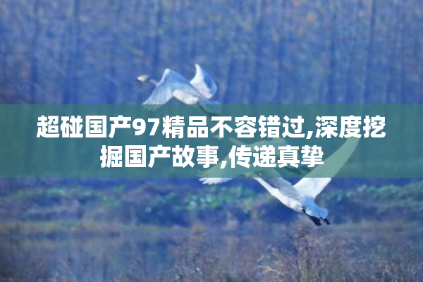 超碰国产97精品不容错过,深度挖掘国产故事,传递真挚