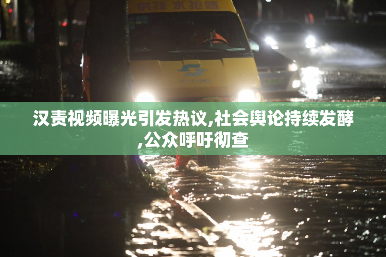汉责视频曝光引发热议,社会舆论持续发酵,公众呼吁彻查