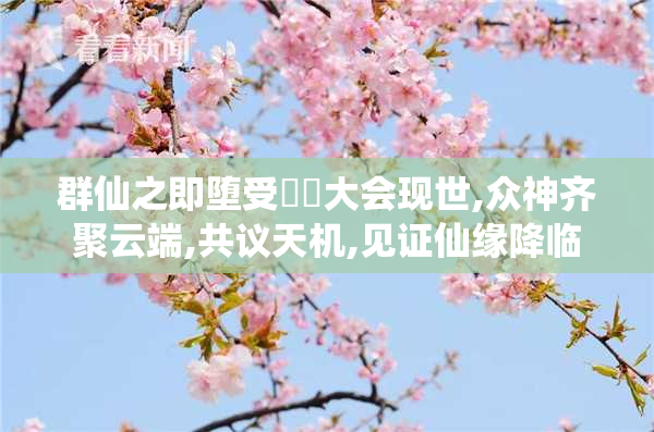 群仙之即堕受☁️大会现世,众神齐聚云端,共议天机,见证仙缘降临
