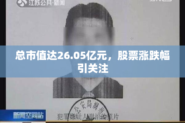 总市值达26.05亿元，股票涨跌幅引关注
