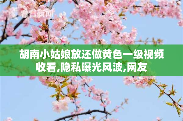 胡南小姑娘放还做黄色一级视频收看,隐私曝光风波,网友