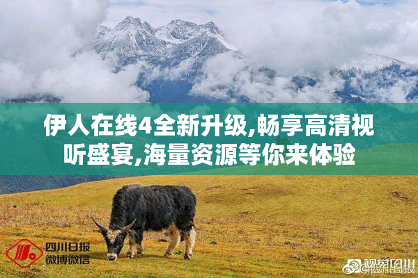 伊人在线4全新升级,畅享高清视听盛宴,海量资源等你来体验