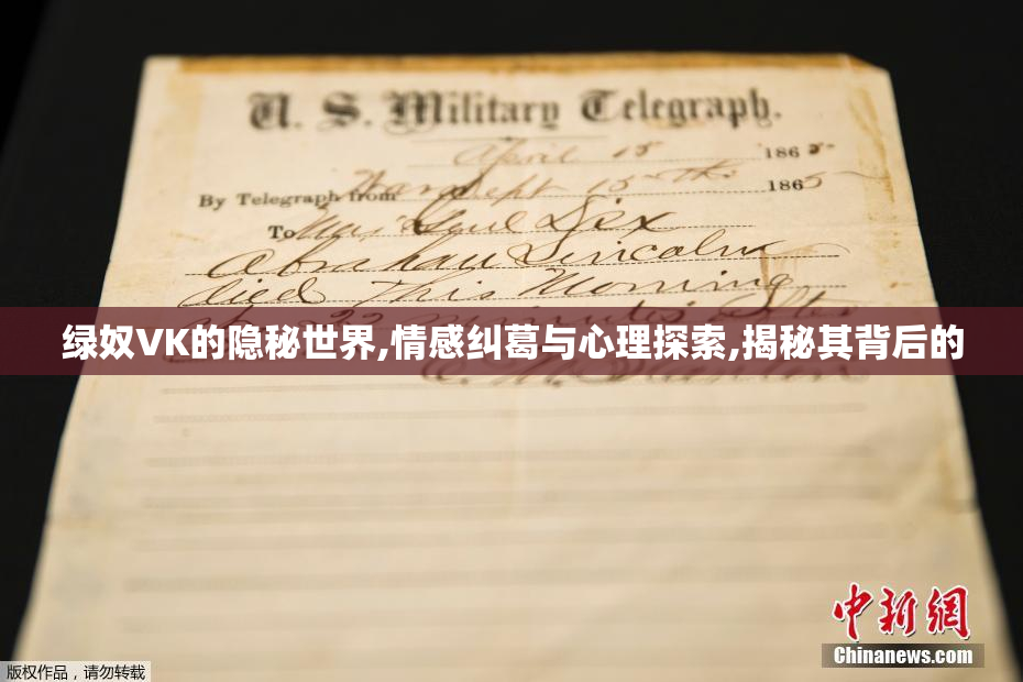 绿奴VK的隐秘世界,情感纠葛与心理探索,揭秘其背后的