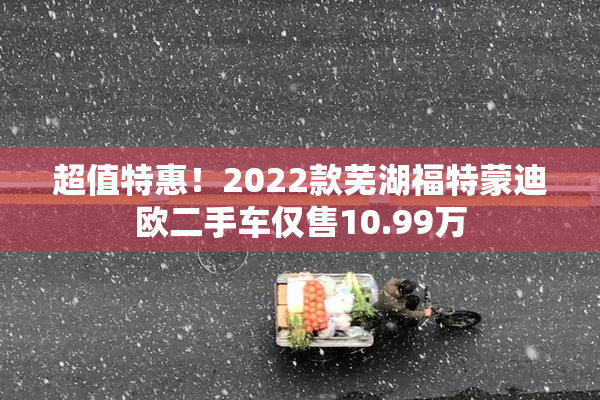 超值特惠！2022款芜湖福特蒙迪欧二手车仅售10.99万