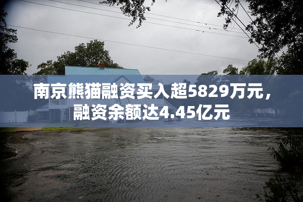 南京熊猫融资买入超5829万元，融资余额达4.45亿元