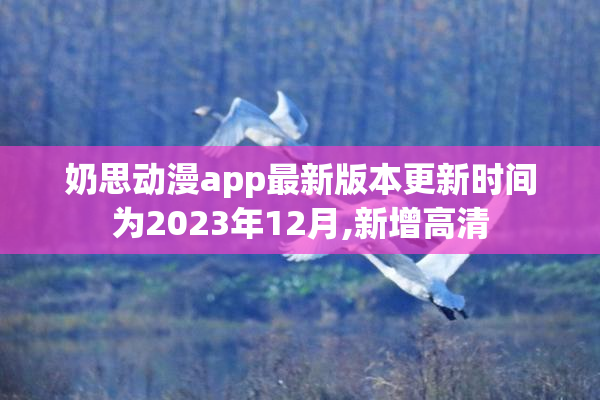 奶思动漫app最新版本更新时间为2023年12月,新增高清