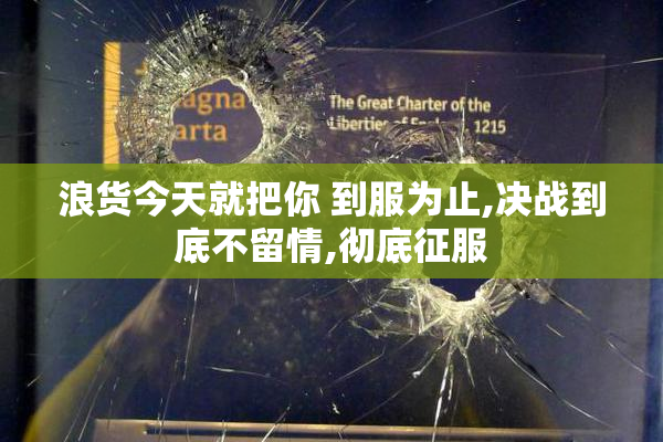 浪货今天就把你 到服为止,决战到底不留情,彻底征服