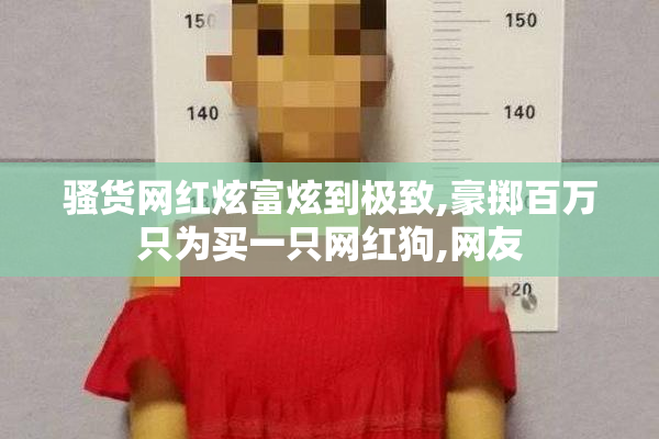 骚货网红炫富炫到极致,豪掷百万只为买一只网红狗,网友