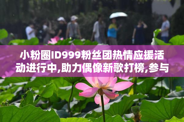 小粉圈ID999粉丝团热情应援活动进行中,助力偶像新歌打榜,参与互动