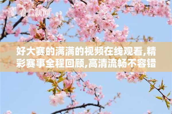 好大赛的满满的视频在线观看,精彩赛事全程回顾,高清流畅不容错过