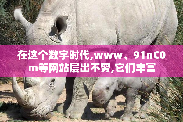 在这个数字时代,www、91nC0m等网站层出不穷,它们丰富